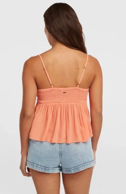 DamesReeta geweven top| Oranje