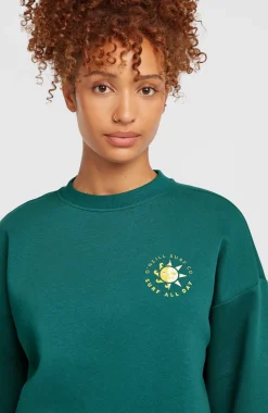 DamesSummer Musthave Crewneck sweater| Groen