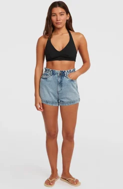DamesTasia Denim short| Blauw