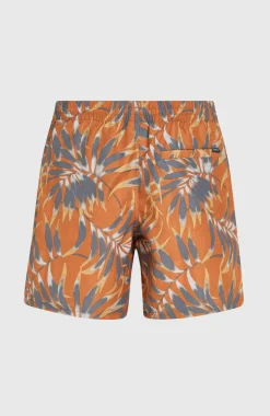 HerenCali Floral 16'' zwembroek| Oranje