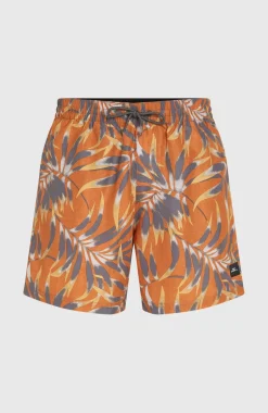 HerenCali Floral 16'' zwembroek| Oranje