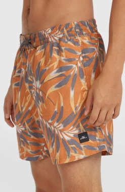 HerenCali Floral 16'' zwembroek| Oranje