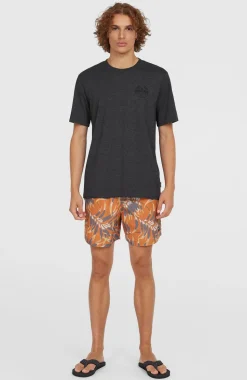 HerenCali Floral 16'' zwembroek| Oranje
