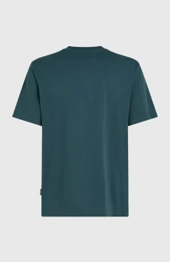 HerenChest Print T-shirt| Blauw