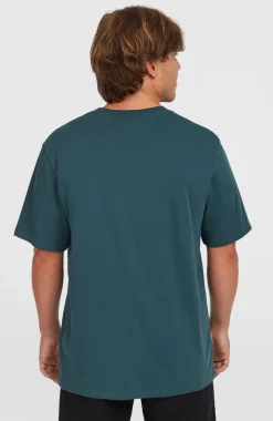 HerenChest Print T-shirt| Blauw