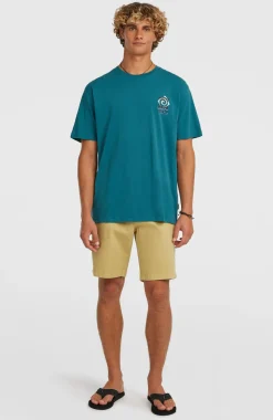 HerenChest Print T-shirt| Groen