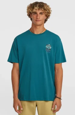 HerenChest Print T-shirt| Groen