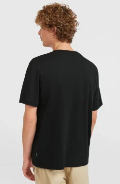 HerenChest Print T-shirt| Zwart