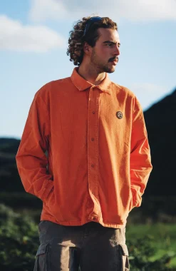 HerenCord Coach jas| Oranje
