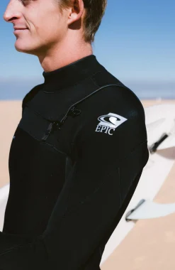 HerenEpic 5/4mm Chest Zip Full Wetsuit| Zwart