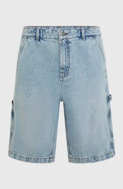 HerenEssentials Denim short| Blauw