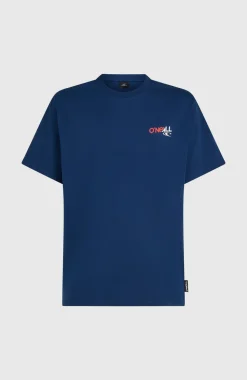 HerenEssentials 90s Graphic T-shirt| Blauw