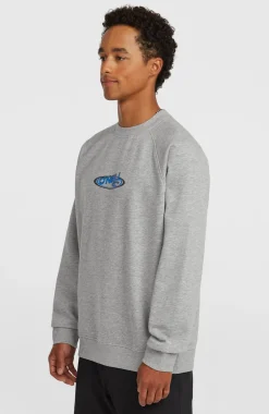 HerenEssentials 90s Logo Crew sweater| Grijs