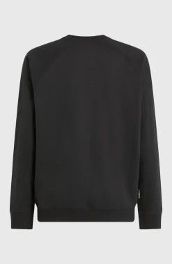 HerenEssentials 90s Logo Crew sweater| Zwart