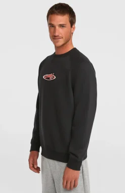 HerenEssentials 90s Logo Crew sweater| Zwart