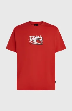 HerenEssentials 90s Logo T-shirt| Rood