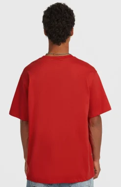 HerenEssentials 90s Logo T-shirt| Rood