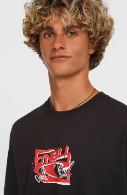 HerenEssentials 90s Logo T-shirt| Zwart
