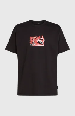 HerenEssentials 90s Logo T-shirt| Zwart