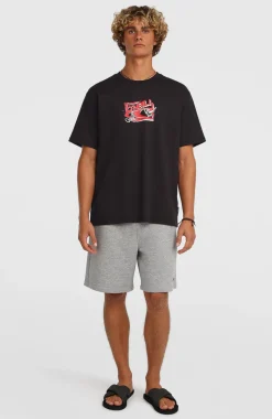 HerenEssentials 90s Logo T-shirt| Zwart