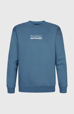 HerenFuture Surf Society Crew sweater| Blauw