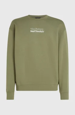 HerenFuture Surf Society Crew sweater| Groen