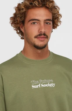 HerenFuture Surf Society Crew sweater| Groen