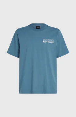 HerenFuture Surf Society T-shirt| Blauw