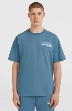 HerenFuture Surf Society T-shirt| Blauw