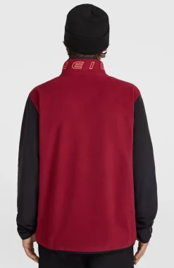 HerenFWC'Cruz Triple Polartec® fleecetrui met halve rits| Rood Mix