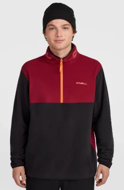HerenFWC'Cruz Triple Polartec® fleecetrui met halve rits| Rood Mix