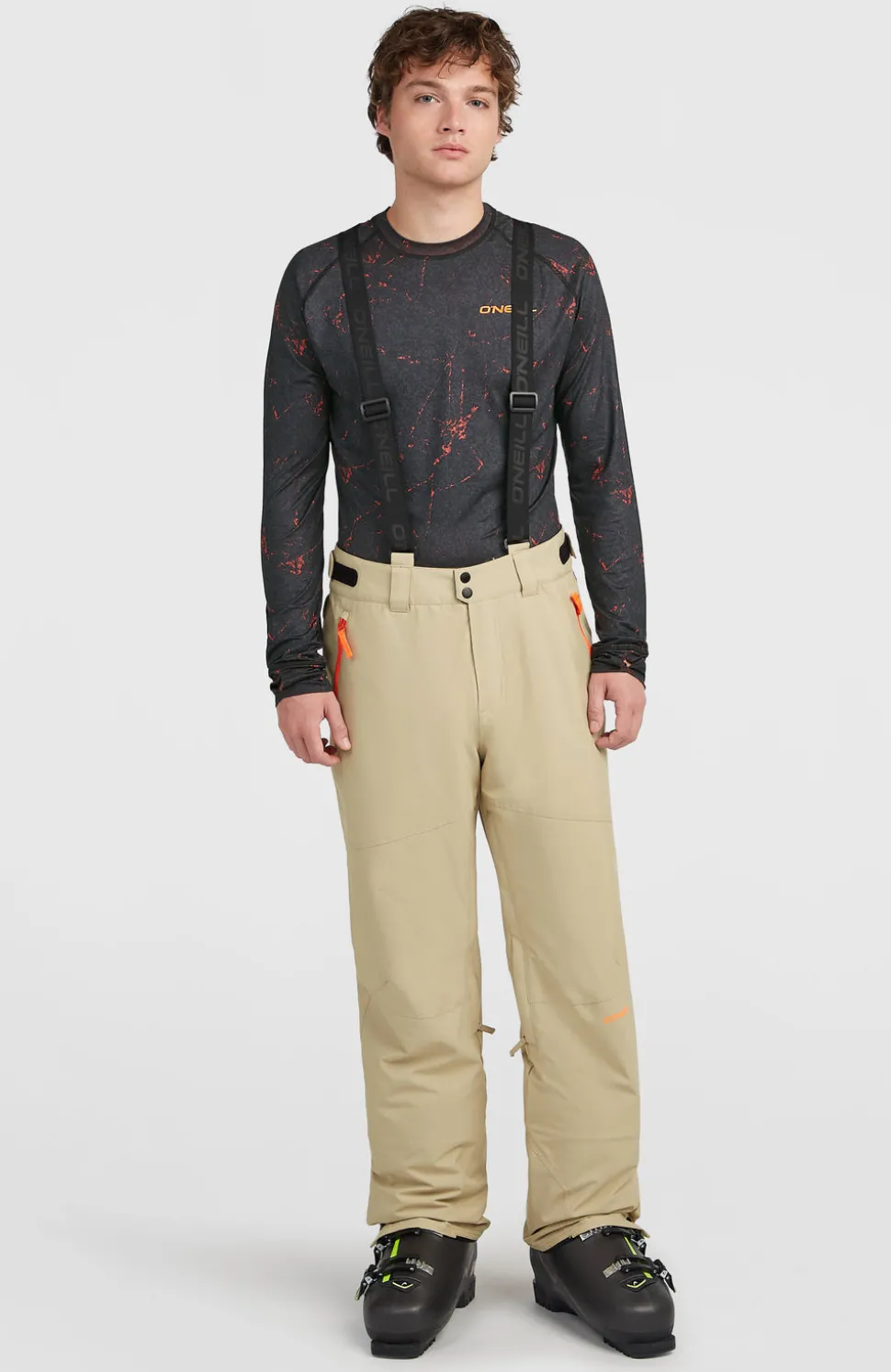 HerenFWC'Cruz wintersportbroek met bretels| Beige