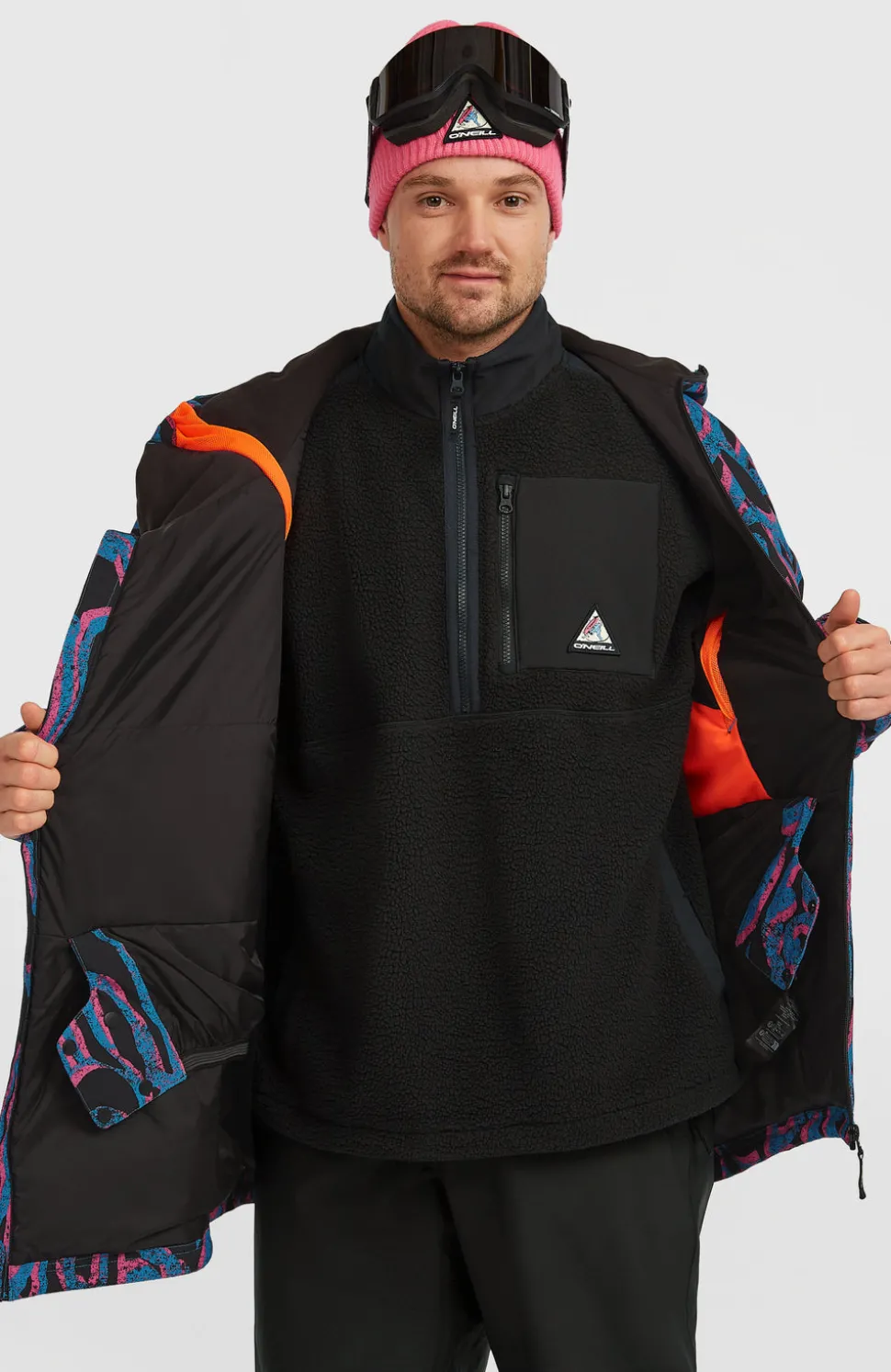 HerenFWC'Play Asymmetric wintersportjas| Roze