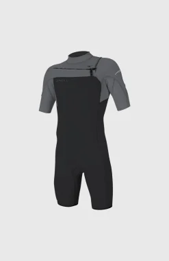 HerenHammer 2mm Chest Zip Shortsleeve Spring Wetsuit| Zwart