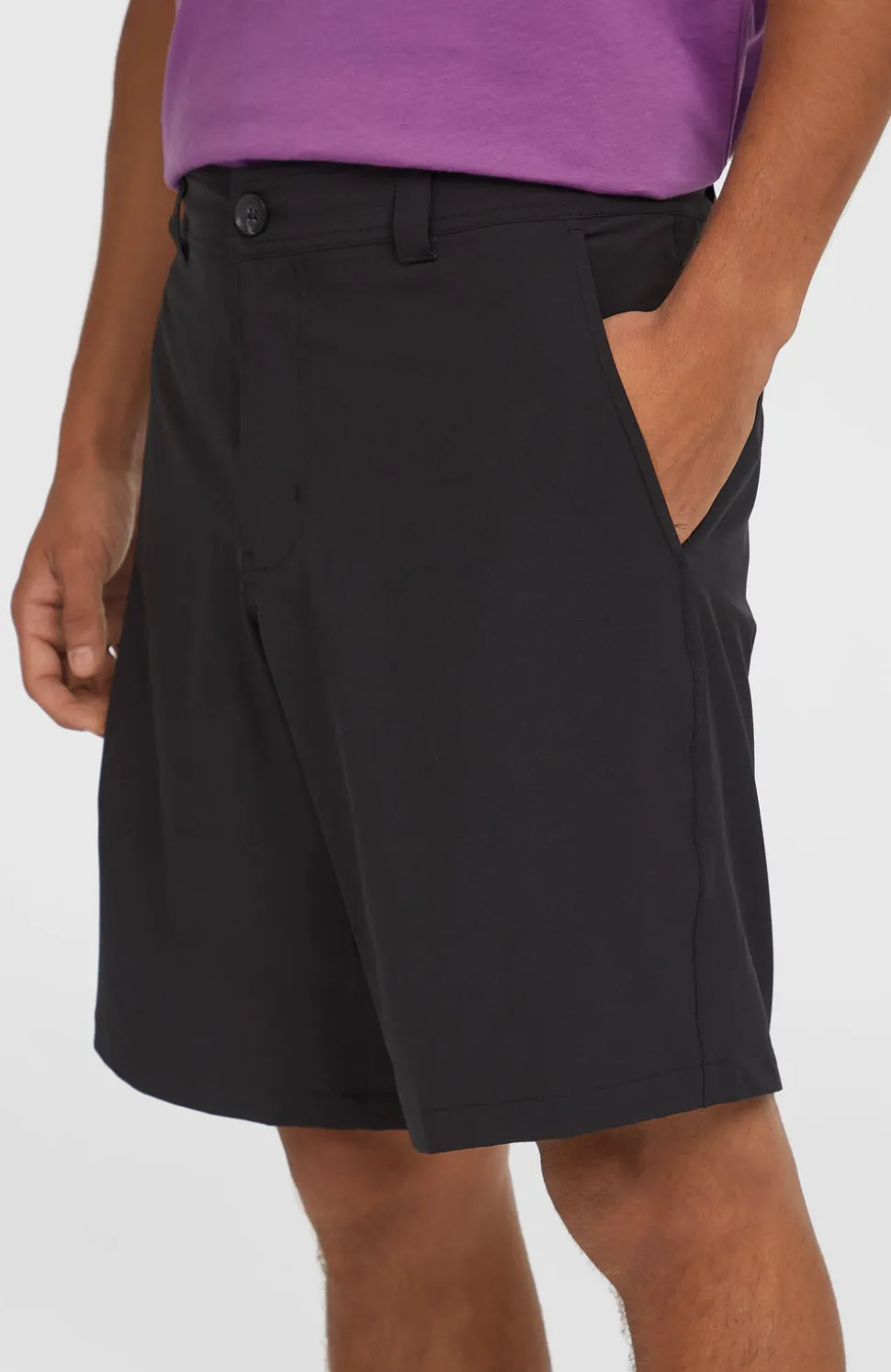 HerenHybrid Chino 19" short| Zwart