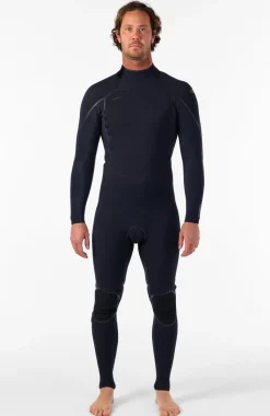 HerenHyperfreak Fire 4/3mm+ Back Zip Full Wetsuit| Zwart