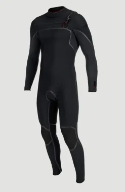 HerenHyperfreak Fire 4/3mm+ Chest Zip Full Wetsuit| Zwart