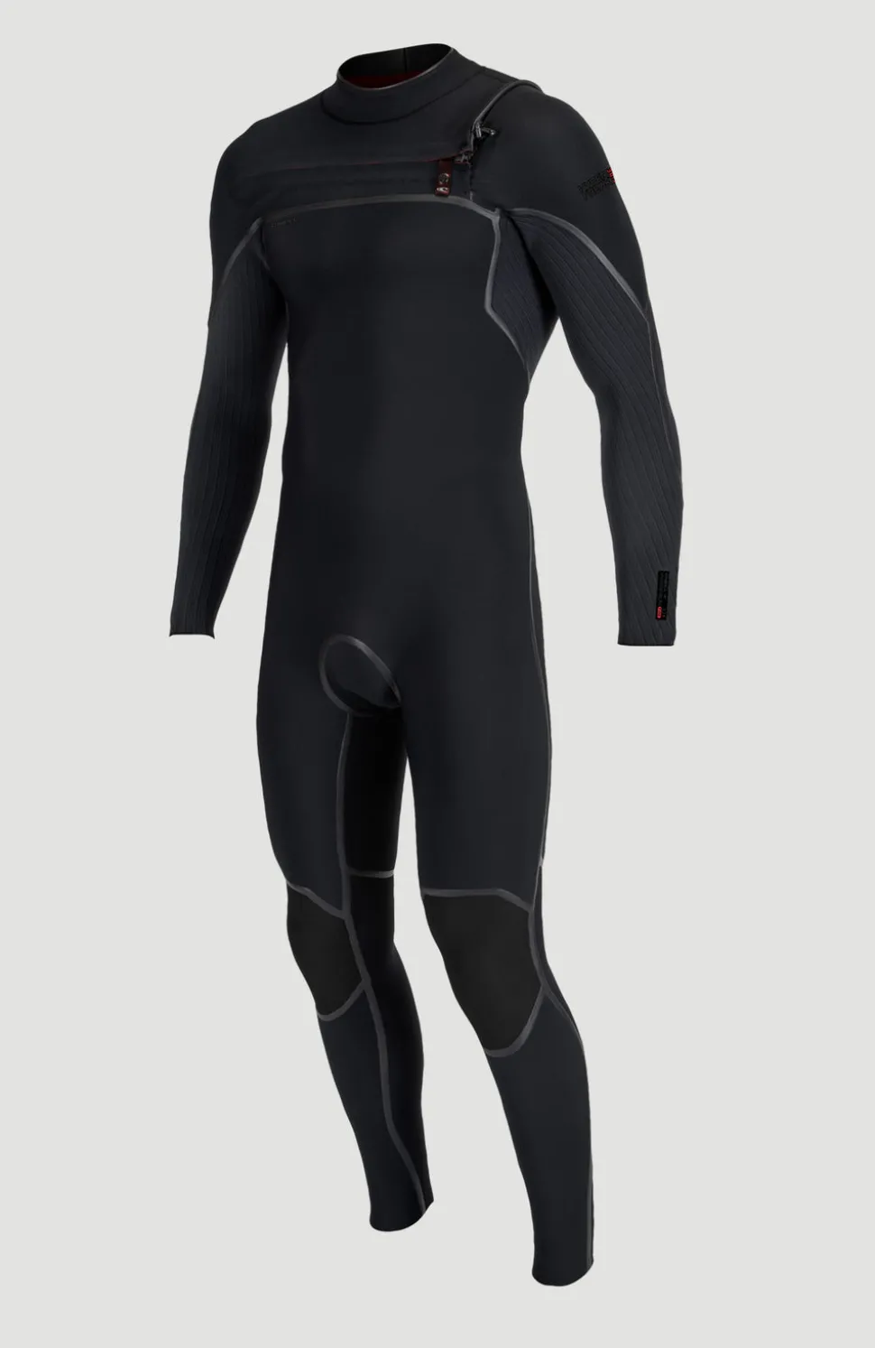 HerenHyperfreak Fire 4/3mm+ Chest Zip Full Wetsuit| Zwart