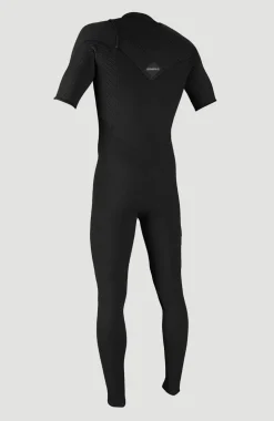 HerenHyperfreak 2mm Chest Zip Shortsleeve Full Wetsuit| Zwart
