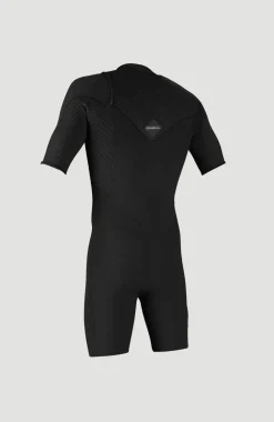 HerenHyperfreak 2mm Chest Zip Shortsleeve Spring Wetsuit| Zwart