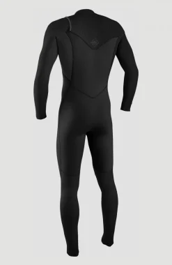 HerenHyperfreak Plus 4/3mm Chest Zip Full Wetsuit| Zwart