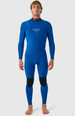 HerenHyperfreak Plus 5/4mm Chest Zip Full Wetsuit| Zwart