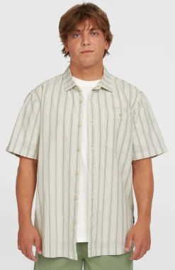 HerenJacquard Stripe overhemd| Beige