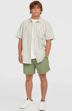 HerenJacquard Stripe overhemd| Beige