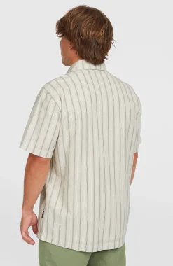 HerenJacquard Stripe overhemd| Beige