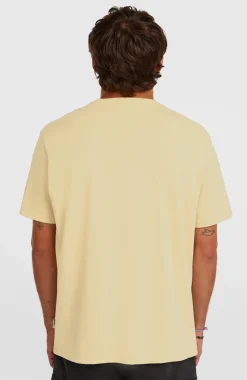 HerenMelange Chest-Print T-shirt| Beige
