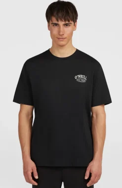HerenMuir Chest Print T-shirt| Zwart