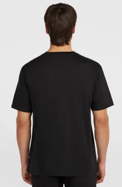 HerenMuir Chest Print T-shirt| Zwart
