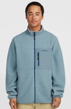 HerenMust-Have High-Pile fleecevest met volledige rits| Blauw