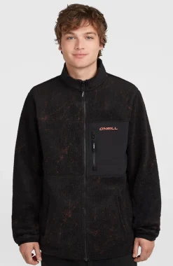 HerenMust-Have High-Pile fleecevest met volledige rits| Zwart